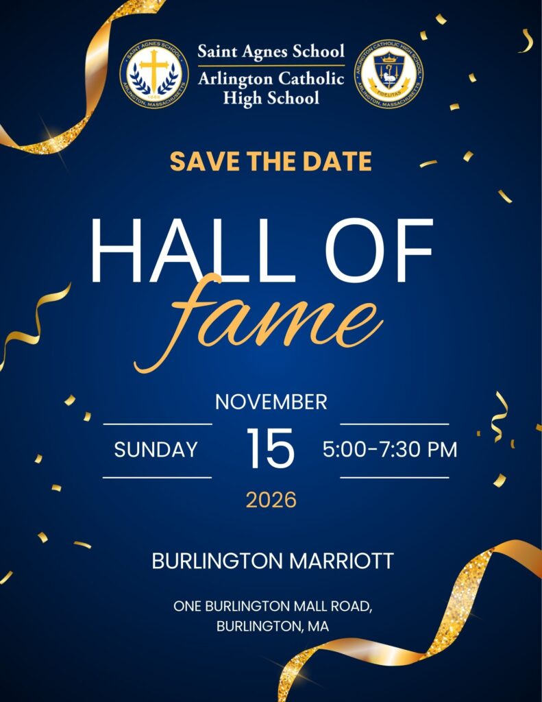 Saint Agnes School | Arlington Catholic High School | Save the Date: Hall of Fame 2026
